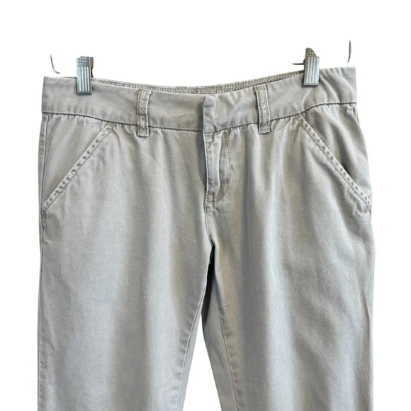 Free People 100% Cotton Chino Low Rise Khaki in Stone Size 0 #1991 - Picture 2 of 8